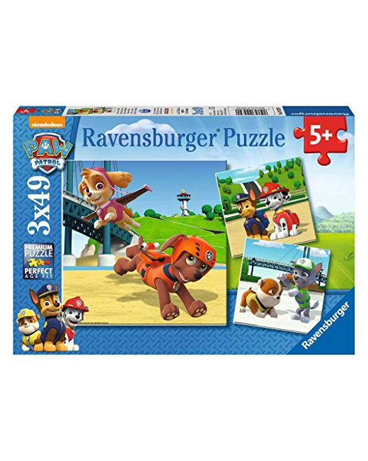 Puzzle - L’équipe des 4 pattes - Pat'Patrouille - 3x49 pièces