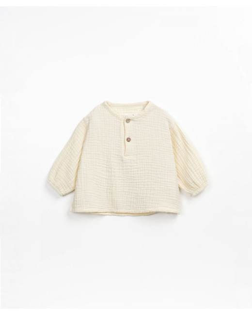Blouse en gaze de coton blanc cassé Fiber