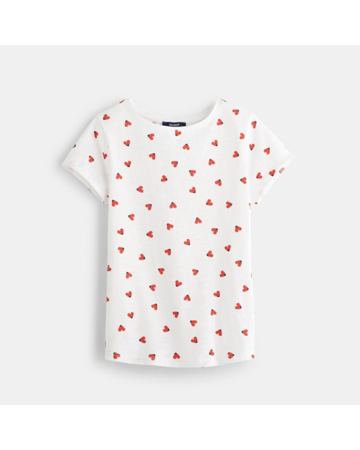 T-shirt imprimé rose fille