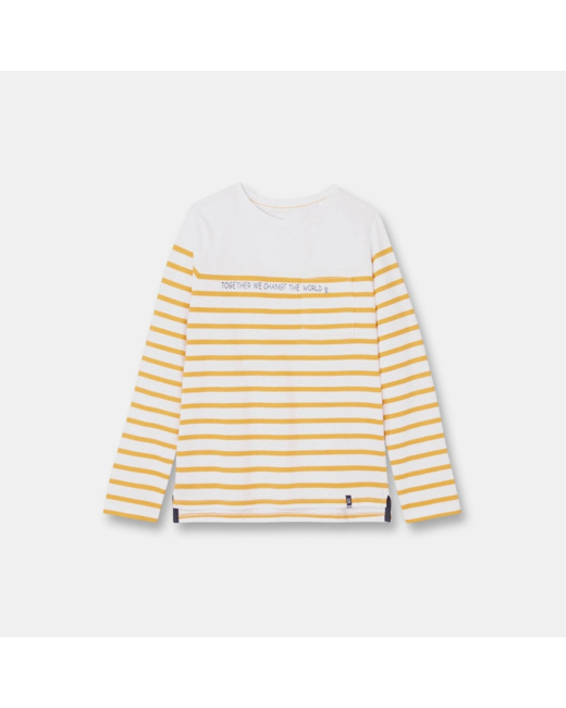 T-shirt rayé jaune garçon