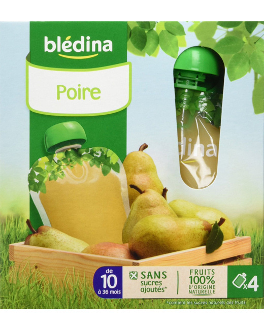 Gourde 100% Fruit - Poire (x4)