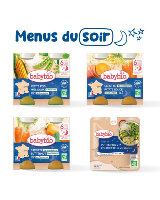 Pack repas bébé soir 6 mois