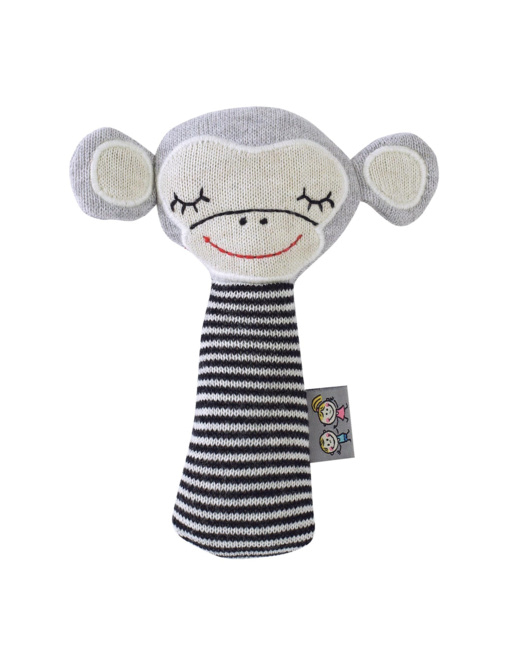 Hochet en tricot de coton, Singe