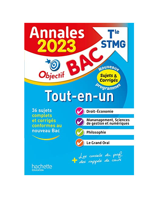Annales Objectif BAC 2023 - Bac STMG Tout-en-un