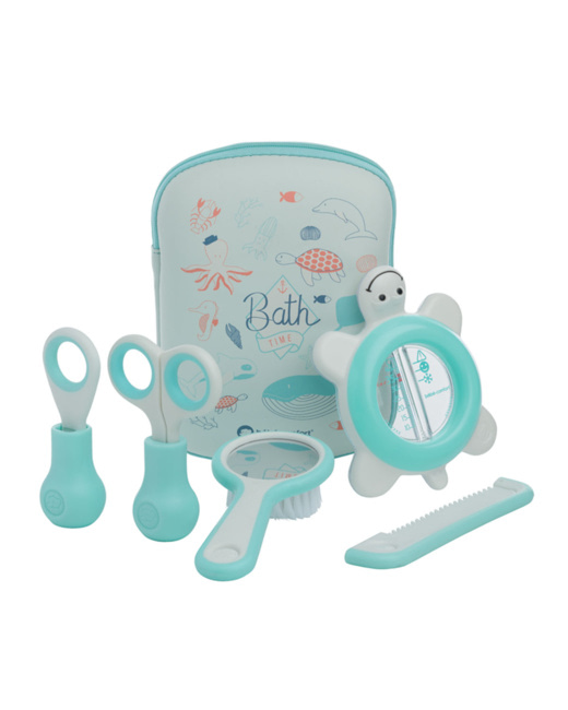 Essentiel de toilette bleu 5 pièces