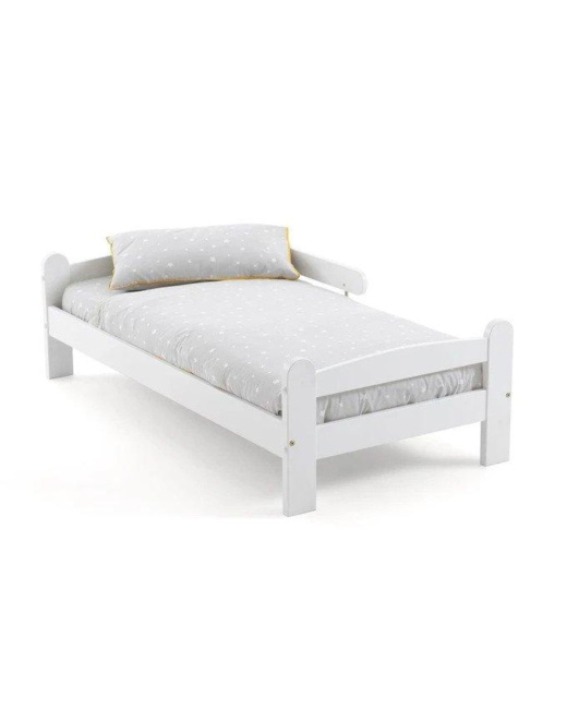 Lit bébé en pin massif avec sommier barrière, Loan