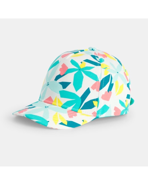 Casquette enfant imprimée bleue fille