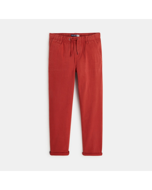 Pantalon large à enfiler orange garçon