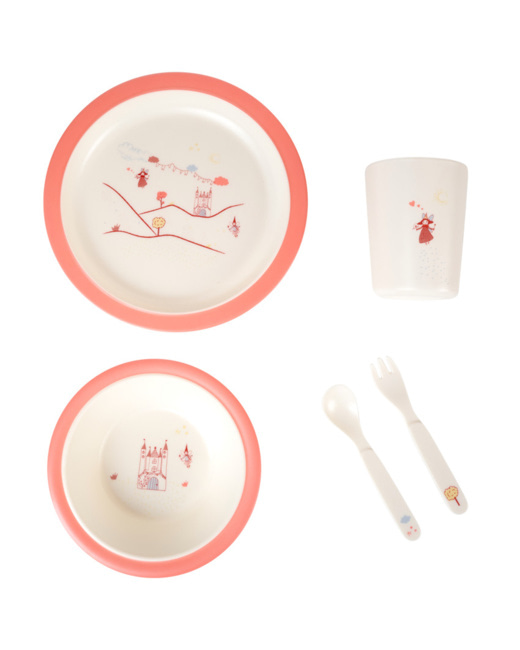 Coffret repas en mélamine Ma petite fée - 5 pièces