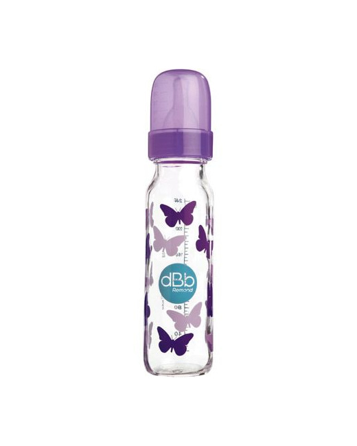 Biberon verre papillons