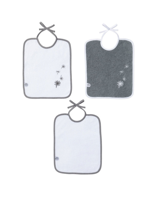 Lot de 3 bavoirs bio Jeune Pousse - naissance