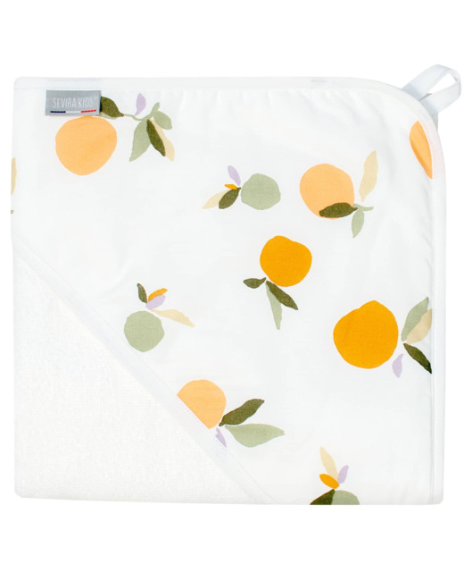 Ma première cape de bain en coton et bambou, Clem