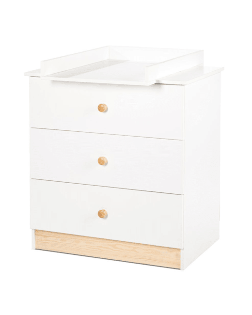 Commode à langer 3 tiroirs avec plan à langer amovible WILLY