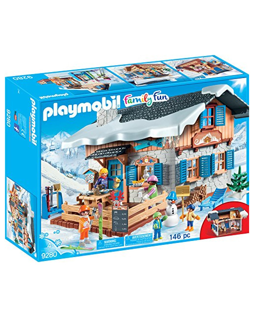 Playmobil Family Fun - Chalet avec skieurs