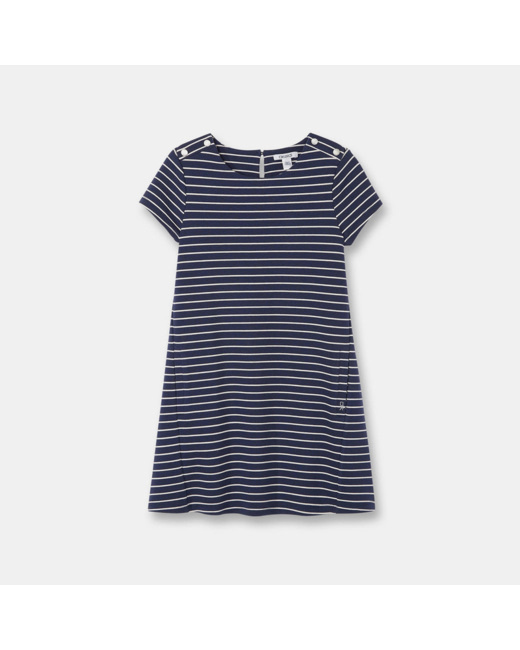Robe en jersey milano bleue fille