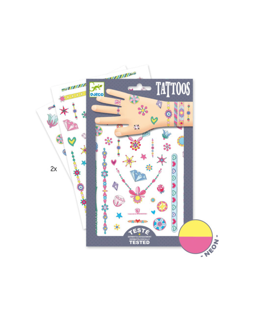 2 planches de tattoos Les bijoux de Jenni