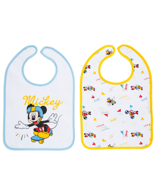 Lot de 2 bavoirs Mickey Sport