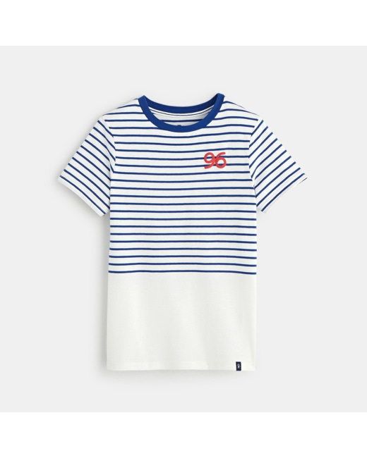 T-shirt à message bleu garçon