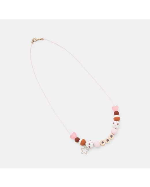 Collier de perles rose fille