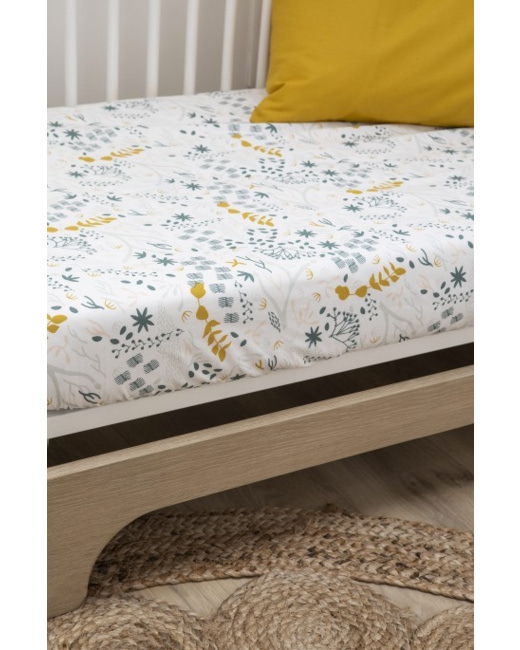 Drap housse Coton Bio pour Lit bébé Yukari
