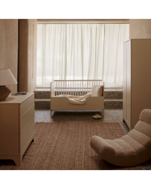 Chambre Trio Tsugi Lit bébé évolutif + Commode + Armoire