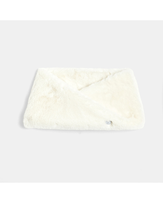 Snood en fausse fourrure blanc fille