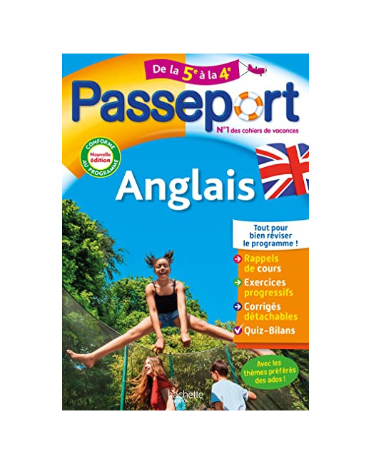 Passeport Anglais De la 5e à la 4e - Cahier de vacances 2023