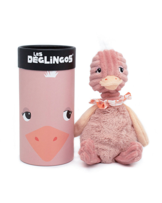 Peluche petit simply Pomelos l'autruche en boîte