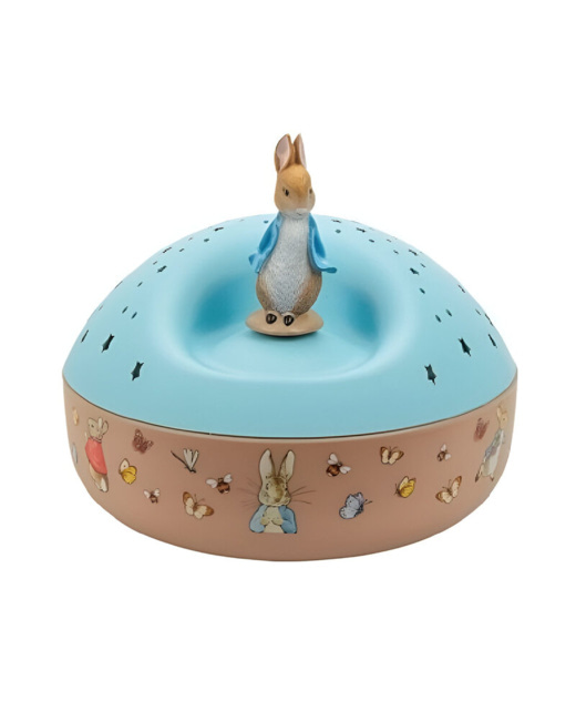 Veilleuse projecteur d'étoiles musical Peter Rabbit