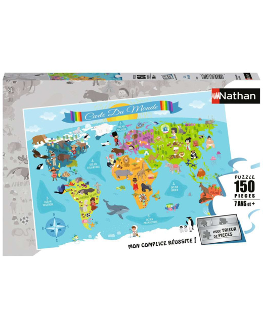 Puzzle Carte du monde - de 7 ans
