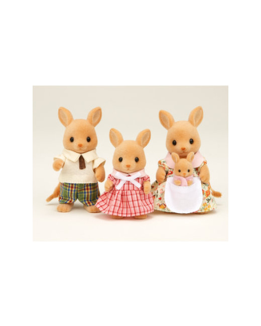 Figurine famille kangourou