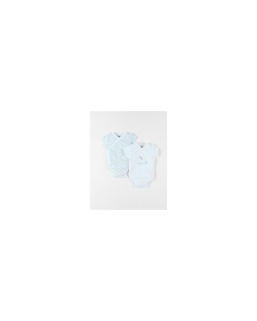 Set de 2 bodies fleuris et licorne en coton