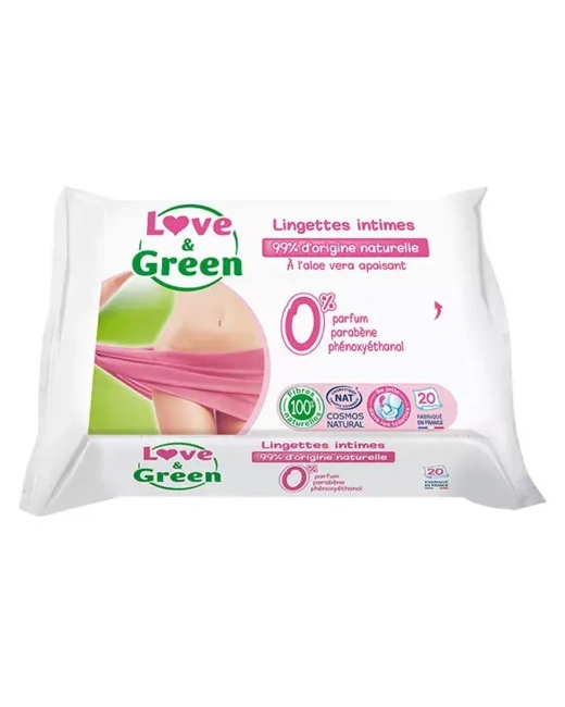 Lingettes Intimes Apaisantes Écologiques