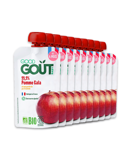 Pack de 10 gourdes Pomme Gala Bio
