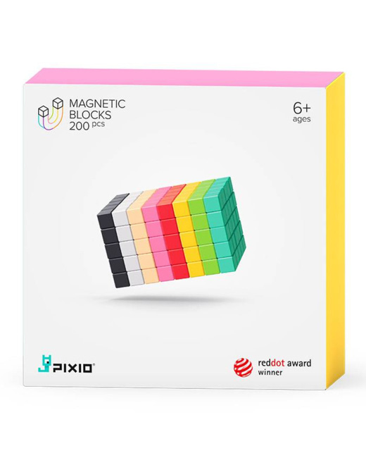 200 cubes magnétiques colorés