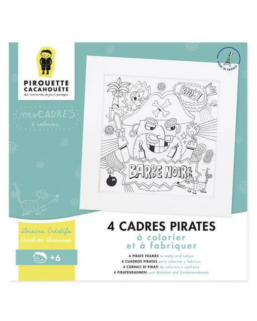 4 cadres Pirates à colorier et fabriquer