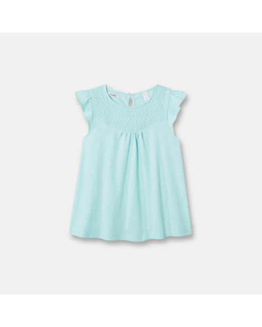 T-shirt brodé bleu fille