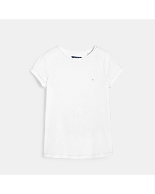 T-shirt uni blanc fille