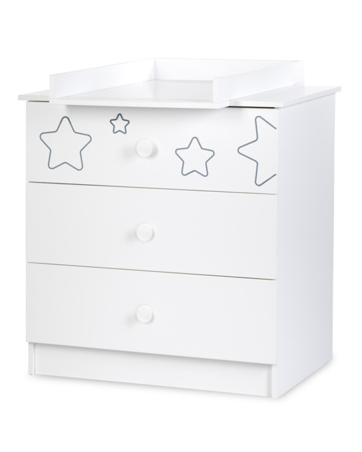 Commode enfant 3 tiroirs + plan à langer amovible TINO