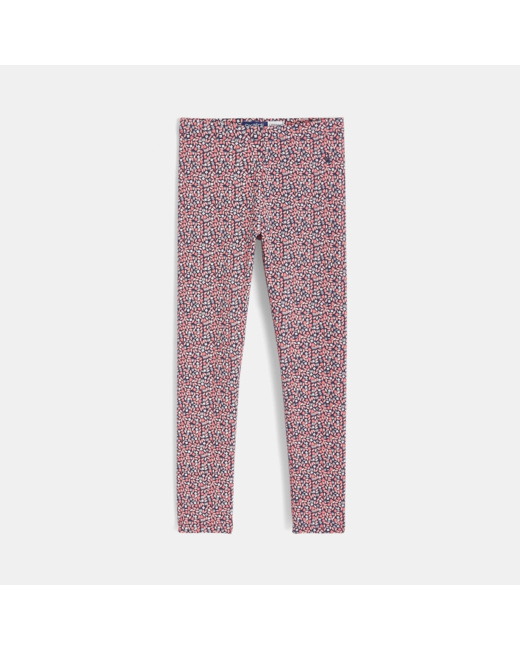 Legging imprimé coton bio rose fille