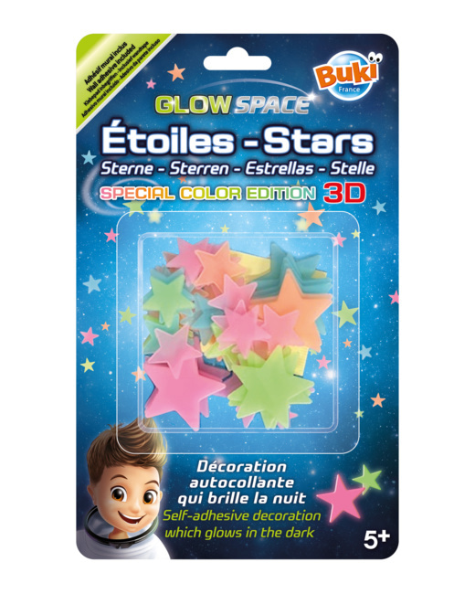 Etoiles 3D multicolores