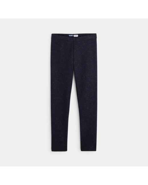 Legging pailleté bleu fille
