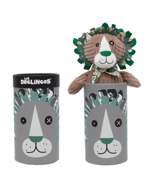 Peluche grand simply Jelekros le lion en boîte