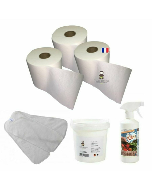 Kit avec 3 voiles de protection, 3 boosters, lessive et anti-taches