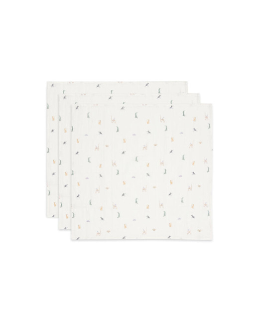 Lot de 3 langes gaze de coton Small Jungle Jambo