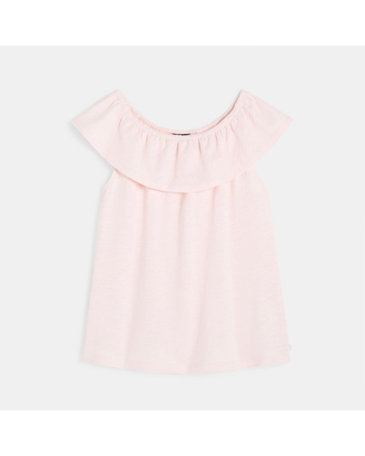 T-shirt volanté rose fille