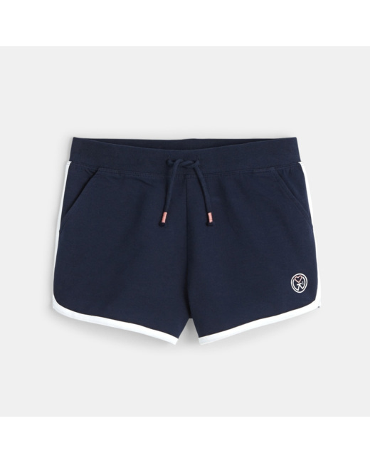 Short en molleton bleu fille
