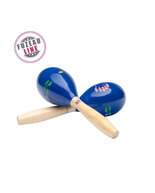 Maracas en bois peint
