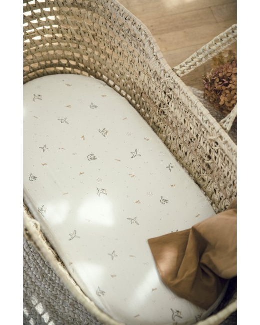 Drap housse Coton Bio pour landau L'envolée