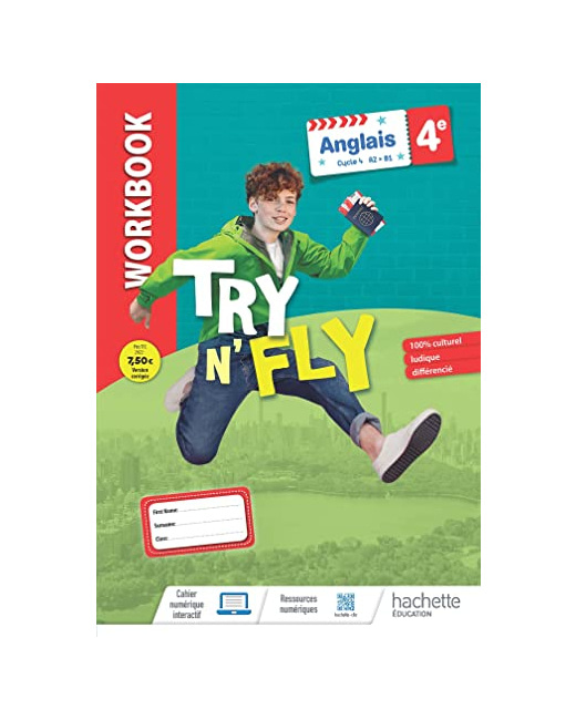 Anglais collège - Try n' Fly cycle 4 4e - Workbook - Ed. 2022